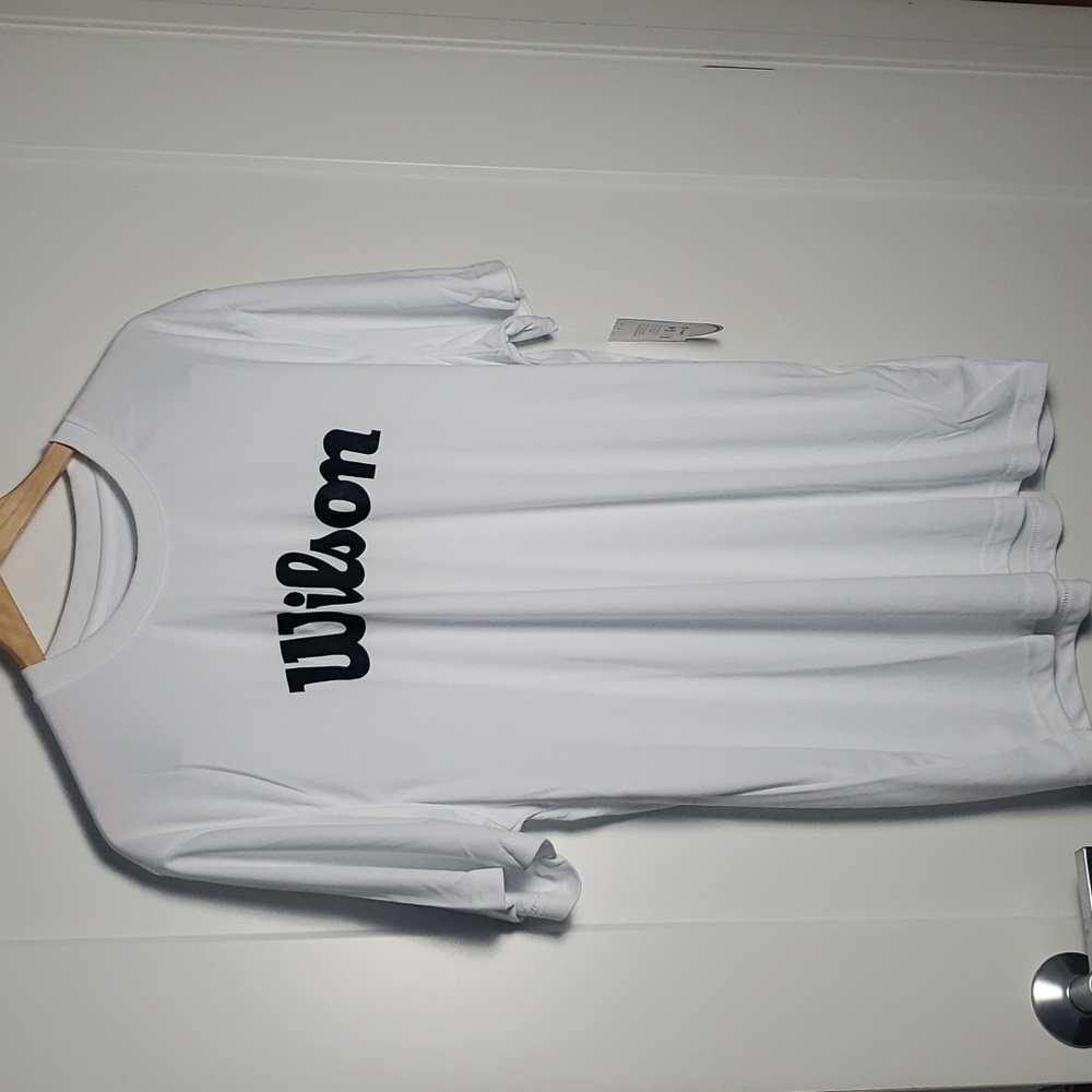 Wilson XL White Black Men’s UWII Script Tech Tee Athletic NWT